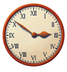 Illustration of clock representing timing after eating
