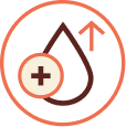 Illustration icon representing symptom improvement and recovery