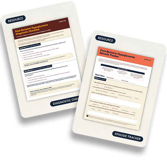 Illustration of a diagnostic checklist document and an episode tracker document